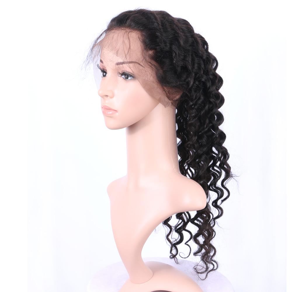 popular 360 lace frontal closure with hair bundles, ear to ear pre plucked 360 lace frontal with baby hair QM051